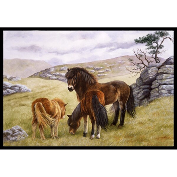 Carolines Treasures Horses in the Meadow Indoor or Outdoor Mat- 24 x 36 BDBA0189JMAT - main
